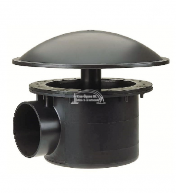 Lefolyóelem BD 100, 38 cm átmérő, 110 mm-es cső bekötésére