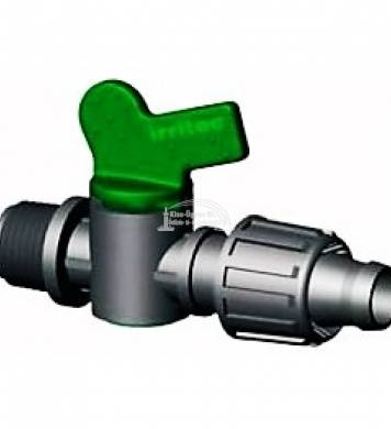 Irritec zöld csapos csepegtetőszalag indító, 17x3/4 KM