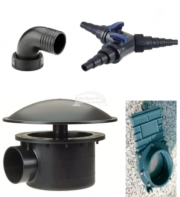 Lefolyóelem, tolózár, Y elosztó, hollanderes könyök képe