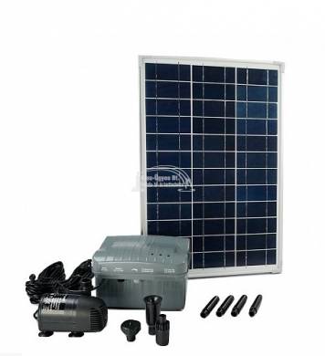 Ubbink SolarMax 1000 napelemes szökőkút + akkumlátorral, 980-1350L/h, 2 fúvókával (2 év garancia)