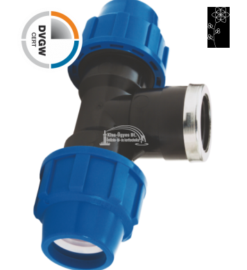 KPE T idom belső menettel 110x3x110