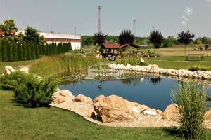 300 m3 - es tókialakítás szűrőrendszerrel, drénezéssel